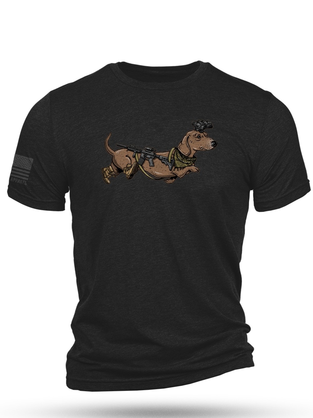Nine Line Apparel TACTICAL WIENER - T-SHIRT • Black Graphic Short Sleeve Tee XXL